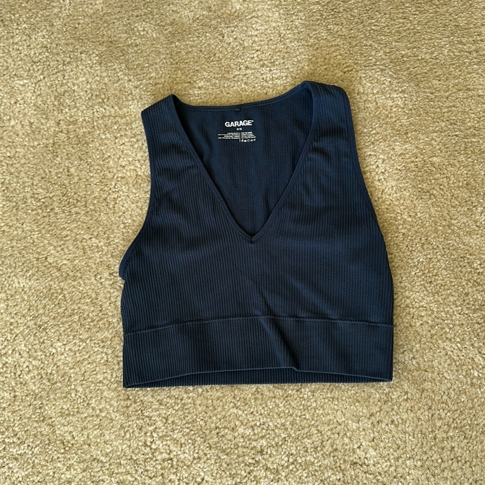 Garage navy blue top